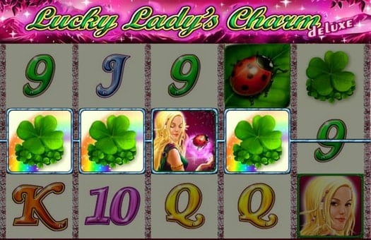 Выигрышная комбинация символов автомата Lucky Lady's Charm Deluxe